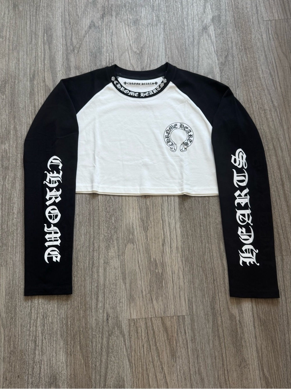 Chrome hearts crop long sleeve t shirt